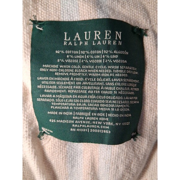 Ralph Lauren LRL Throw Blanket 92% Cotton USA  72"x54" Vintage - Picture 4 of 4